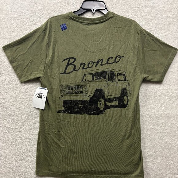 Ford Bronco Shirt Mens Medium Green Graphic Tee Soft Casual Basic - Picture 1 of 6
